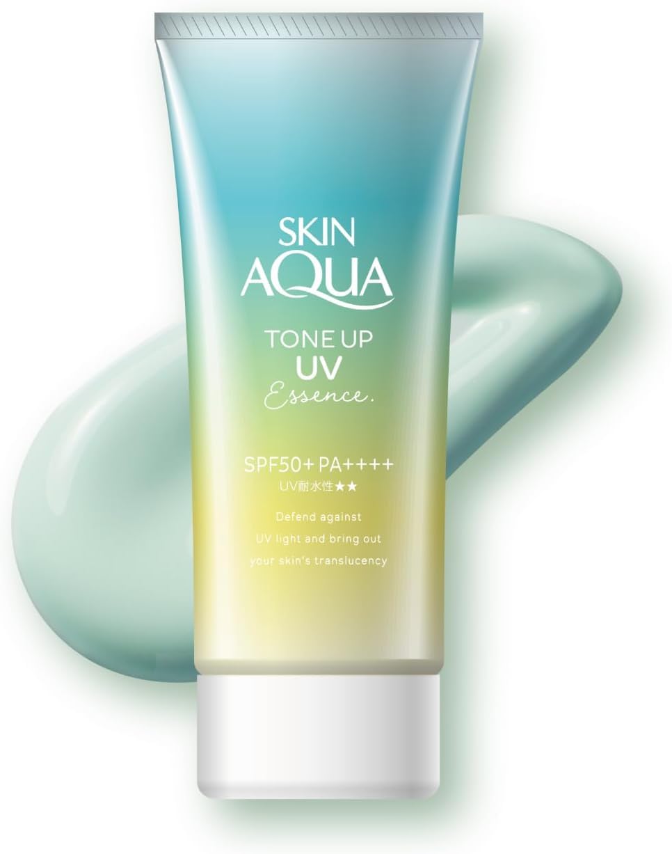 Skin Aqua Rohto Sunscreen Tone Up UV Essence 80g SPF50+/PA++++- Mint Green