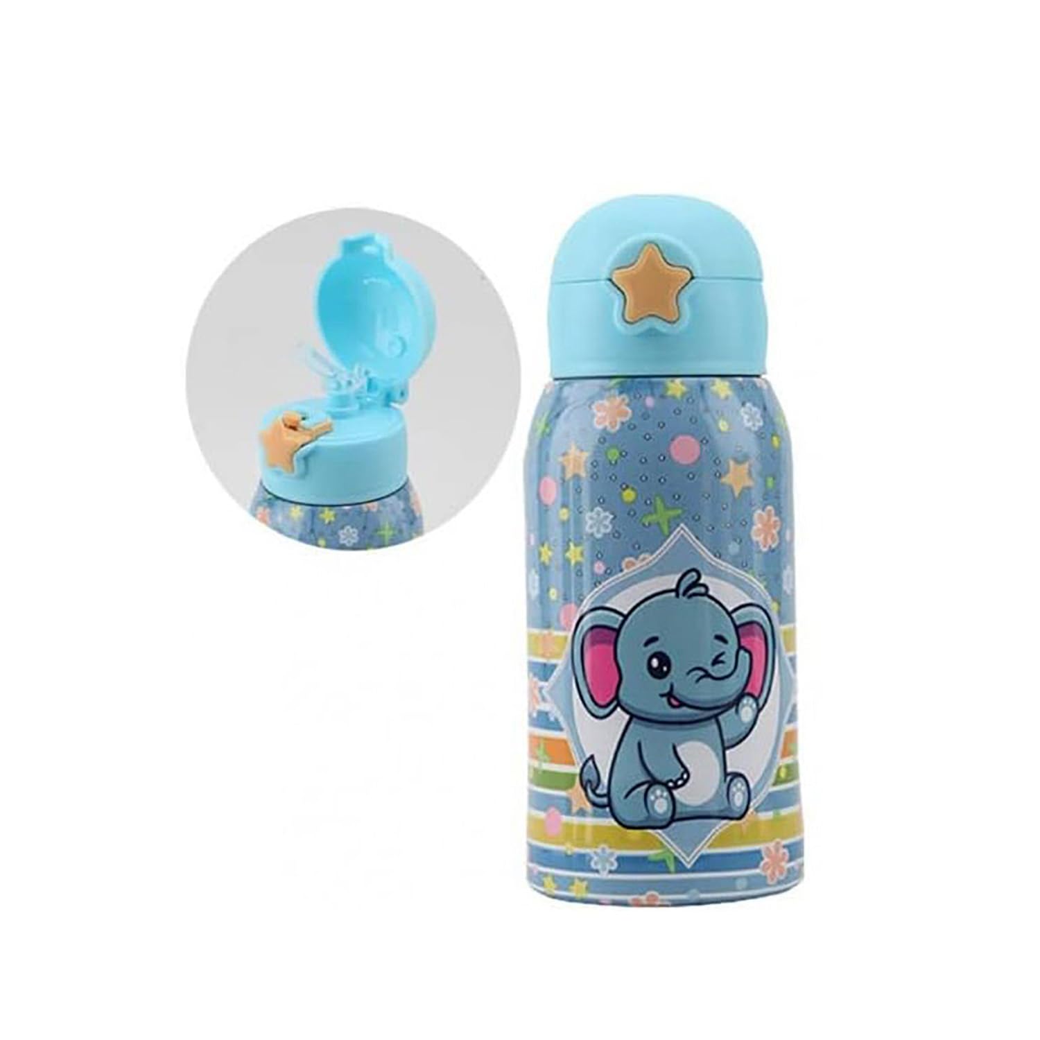 MYPIKY THERMAL BOTTLE WITH CANNUCCIA HAPPY BABY 500ML - ELEPHANTINO (MPBB03)