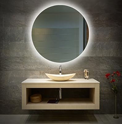 Ramix Runder Spiegel Mit Led Beleuchtung Wandspiegel Badspiegel Zimmer Led Farbe Neutralweiss Grosse 80 Cm Durchmesser Amazon De Kuche Haushalt