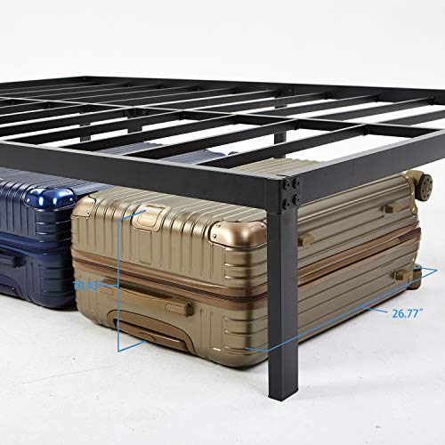 zizin King Bed Frame with Storage Heavy Duty Platform Frames/14 Inch Sturdy Metal Beds 3500LBS