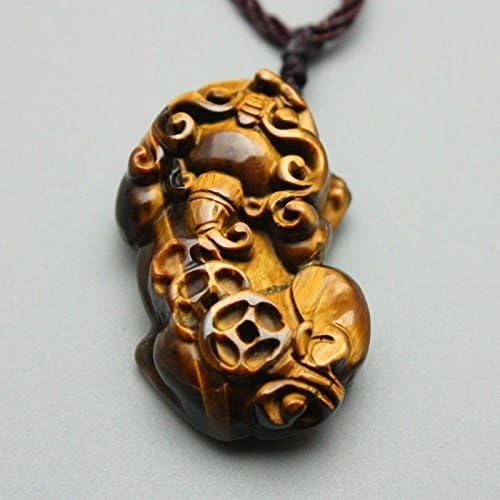 Pixie Pendant - Amulet of Happiness and Wealth - Tiger's Eye 0-23