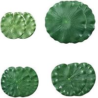 Werrox Artificial Lilies Pad Realistic Non-Toxic Floating Water Mat for Home Garden Patio Koi Pond Aquarium Swimming Pool Bird Baths Decor Pack of 8 (15cm+18cm+22cm+30cm) | Model WDDNG -3465