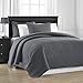 Comfy Bedding Prewashed Durable Jigsaw Quilted 3-Piece Bedspread Coverlet Set (King/Cali King, Grey)