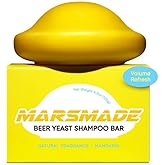 MARS MADE Beer Yeast Shampoo Bar 2.0 - Hydrating & Moisturizing Natural Hair Soap Bar Shampoo for Hair Volume & Scalp Nourishment - Bathing Soap Solid Shampoo for All Hair Types (120g, 4.23oz)