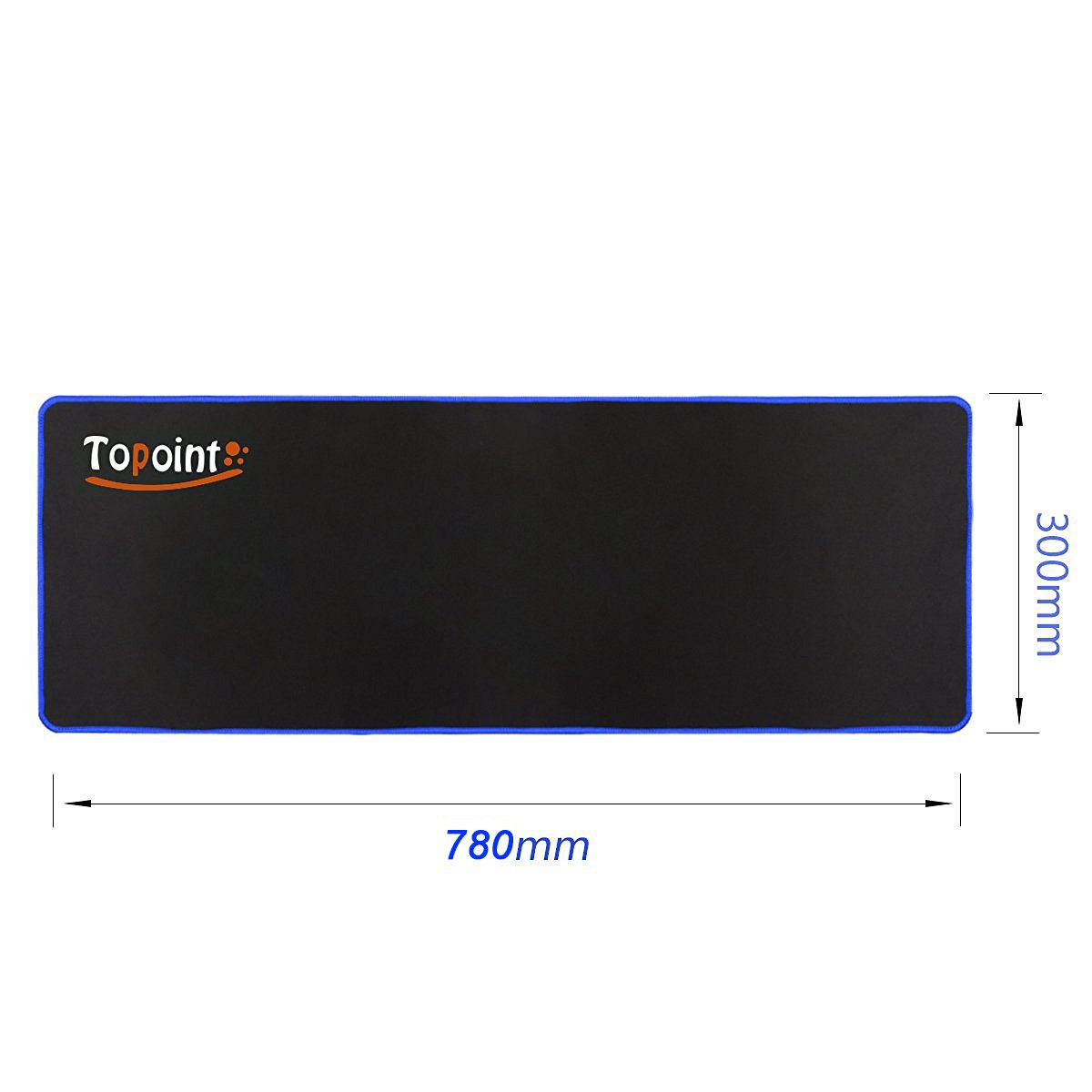 Gaming Mouse Pad, Topoint Extended Large Mouse and Keyboard Mat Soft+Waterproof+Anti Slip for Hardcore Gamer-78 * 30 cm (Blue)