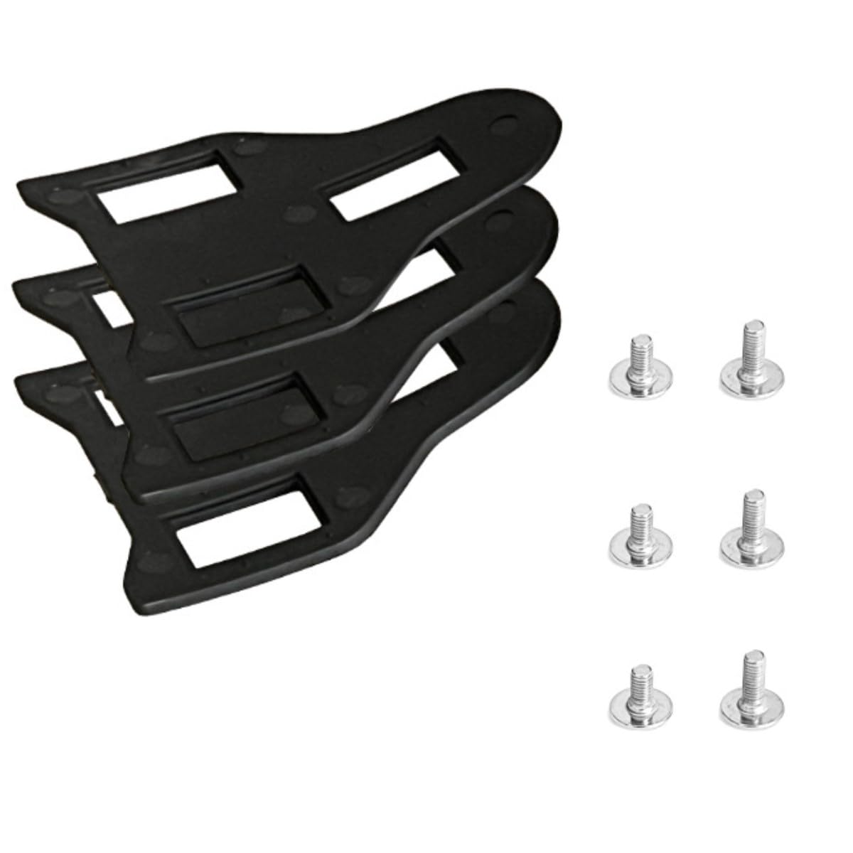 HOUSON Cleat Spacer Set, Adapter for Shimano Speed-sl & LOOK KEO Cleats, 1mm & 2mm Spacers, Black Plastic, Bicycle Pedal Cleat Spacer