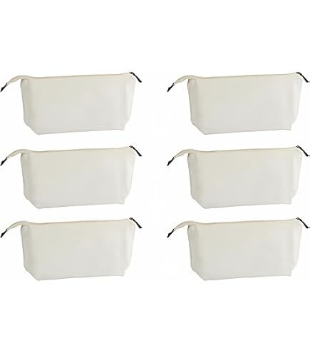 6 Stück Baumwoll-Beutel Mit Reißverschluss – Ideal Für Kosmetik, Schmuck & Kleingeld