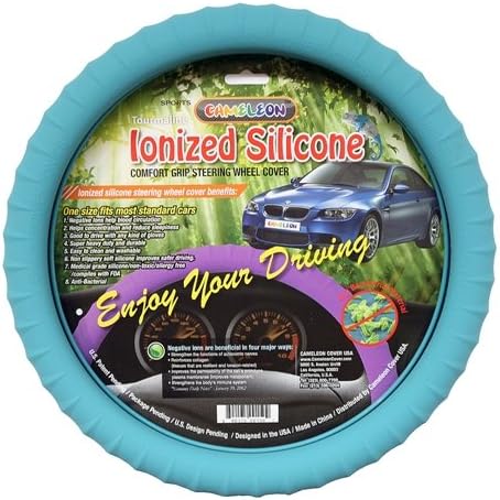 New SILICONE-Teal Steering Wheel Cover with Negative Ion Tech! Ionized By Cameleon