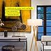 Brightech Z Modern Mid Century Home Standing LED Light Tripod Floor Lamp, Wood