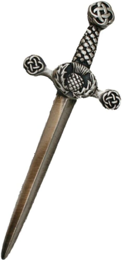 Mens Glen Esk Celtic Scottish Kilt Pin Anitque/Chrome Finish