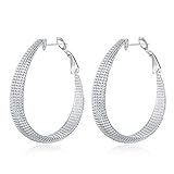 Newtrip 925 Sterling Silver Fashion Classic Big Hoop Drop Dangle Earring, Style5