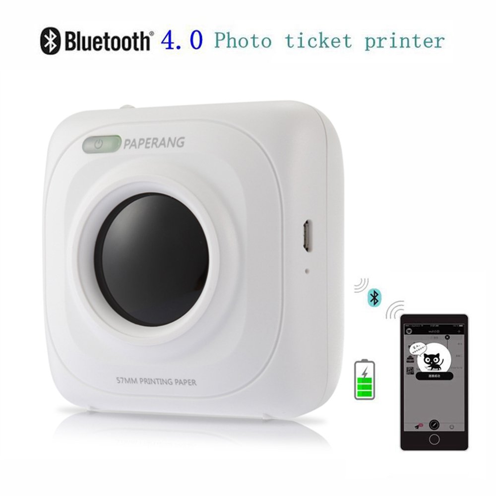 Docamor Portable MINI Pocket Printer Paper Photo Printer Wireless Bluetooth Connection