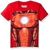 Marvel Boys' Little Boys' Iron Man T-Shirt, Mesh Red, 4