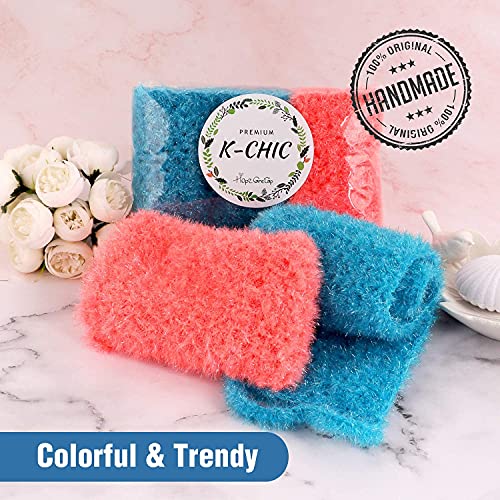 KCHIC Premium Hand Crochet Korean Exfoliating Cloth Mitt Large Italy