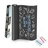 Chalkboard, Easy Erasing Free Cutting Blackboard Wallpaper Contact Paper Vinyl 5 Chalks Included Measures