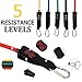 POWER GUIDANCE 18 Pcs Resistance Bands Set, Stretch Training Set with 5 Exercise Bands, Resistance Loop Bands, Foam Handles, 2 Core Sliders, Door Anchor, Ankle Straps and Carry Bag