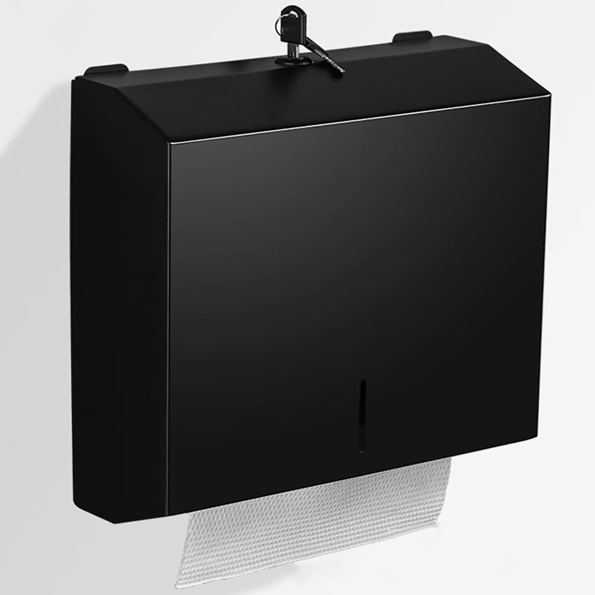 Photo 1 of Comercial Paper Towel Dispenser Wall Mount, Stainless Steel Hand Towel Dispenser with Lock, Trifold/C Fold Paper Towel Holder for Bathroom Kitchen Office Public Places, Large Capacity Tissue Holder