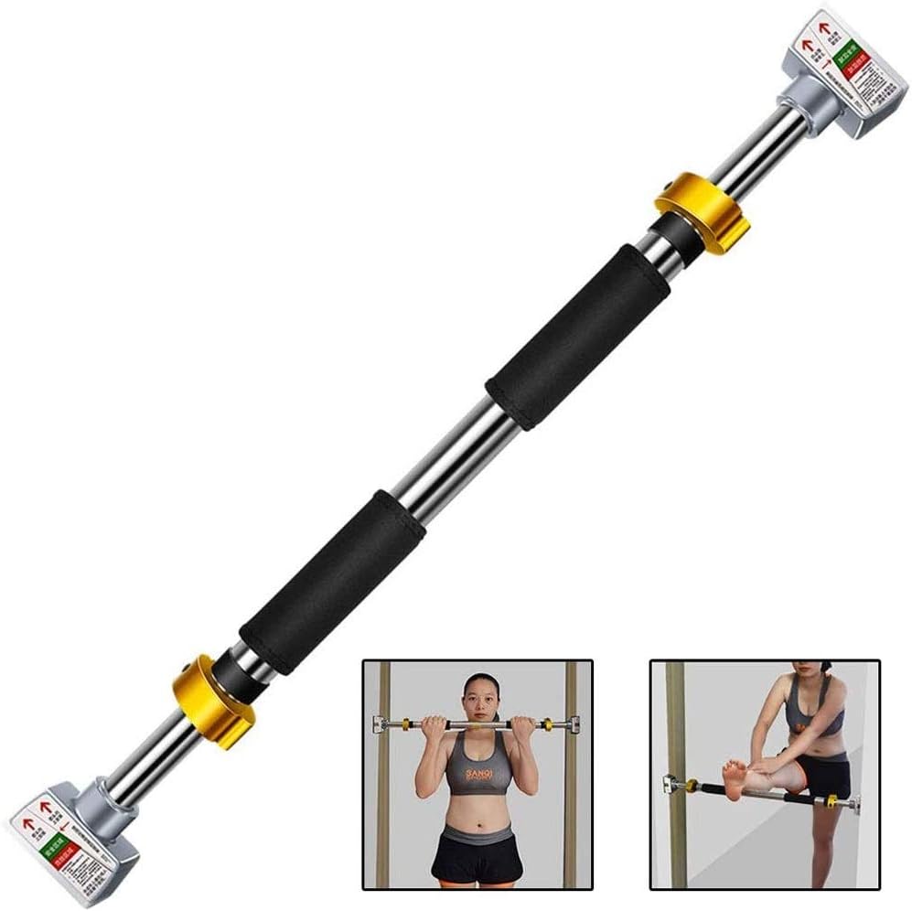 YFFSS Pull Up Bars for Doorway No Screws Chin Up Bar with Locking Mechanism, Adjustable Width Exercise Bar Heavy Duty Upper Body Workout Bar for Home Gym Exercise Fitness