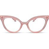 2SeeLife Oversized TR-90 Cat Eye Reading Glasses for Women – Narrow-Medium Fit, Durable and Sturdy Frame, Premium Readers, Pink, +2.25