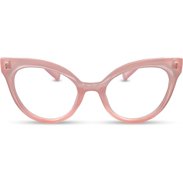 Amazon.com: 2SeeLife Clear Pink Oversized Cat Eye Reading Glasses