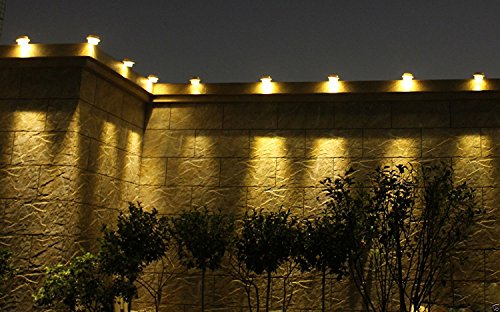 [2 PACK] T-SUN Solar Gutter Lights Motion Sensor Wall Light, 6 LED Solar Mtoion Security Night Light for Outdoor Garden, Fence, Patio, Garage(3000K Warm White) - Thumbnail 6