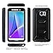 ULAK [Knox Armor] Rugged Dual Layer Hybrid Protective Case Front Cover Without Built in Screen Protector Holster for Samsung Galaxy Note 5 - Retail Packaging - Black
