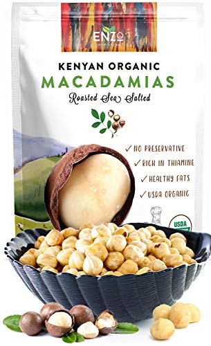 Macadamia Nuts 680g ( 24 ounce 1.5 lb ) Dry Roast Macadamias Enzo Original Sea Salt Flavor from Kenya, a proud Fairtrade Macademia The Perfect Healthy Holiday Snack