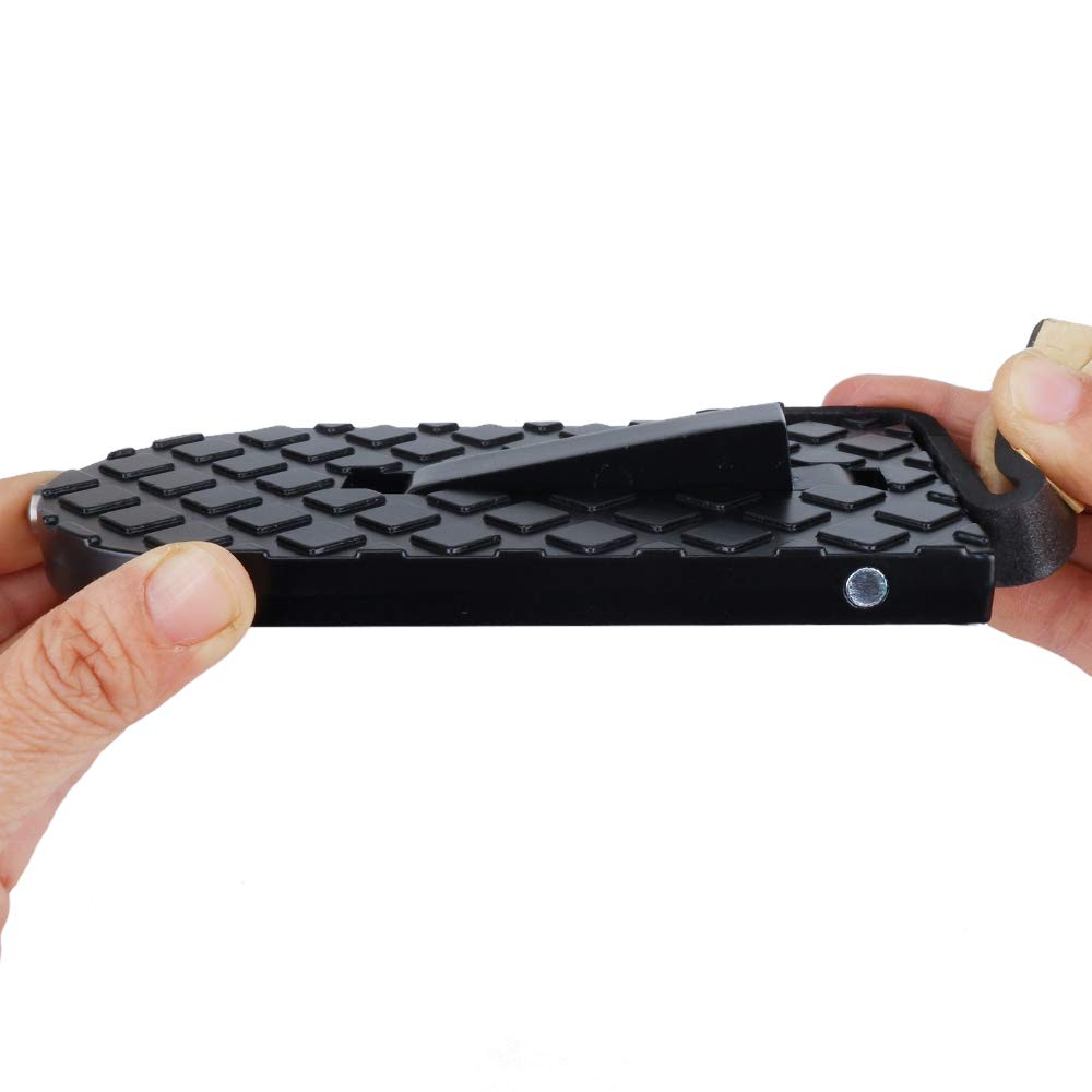 MUYI Car Doorstep Easy Access to Rooftop Rack Foldable Safety Hammer Design Latch Doorstep for SUV RV Truck