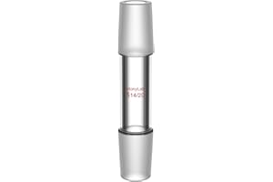 stonylab Borosilicate Glass Straight Connecting Adapter, 30 mm Between Two 14/20 Inner Joints for Laboratory