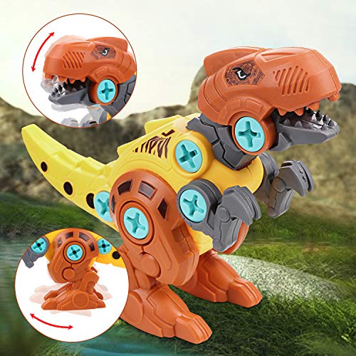Tacobear 3er Dinosaurier Montage Spielzeug mit Schraubendreher Kinder DIY Baustelle Spielzeug STEM Spielzeug Geschenke… – Bild 5
