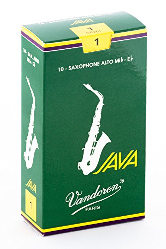 Vandoren SR261 Alto Sax JAVA Reeds Strength 1; Box of 10