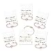 Bridesmaid Gifts Bachelorette Party Supplies - Bridal Shower Wedding Party Decorations Inluding 1 Gold Bangle & 5 Rose Tie Knot Bracelets,6 Set Bachelorette Hair Ties,6 Pcs Bachelorette Goodie Bags
