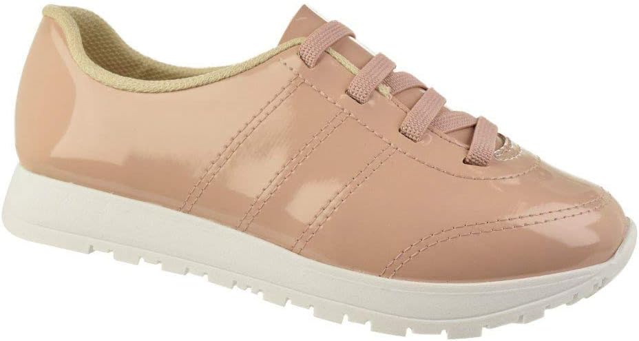 tenis envernizado rosa
