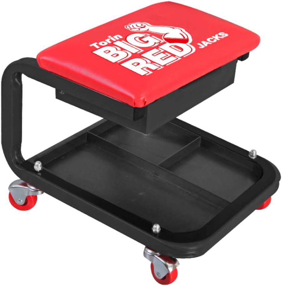 JFMA Creeper Seat,Rolling Creeper Garage/Shop Seat, with 300 Lb Capacity Padded Mechanic Stool with Tool Tray
