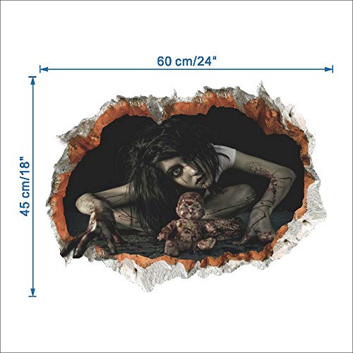 Elevin(TM) Halloween 3D Self Adhesive Wall Stickers Remove Wall Decal Paper Art Home Decor (C) - //coolthings.us