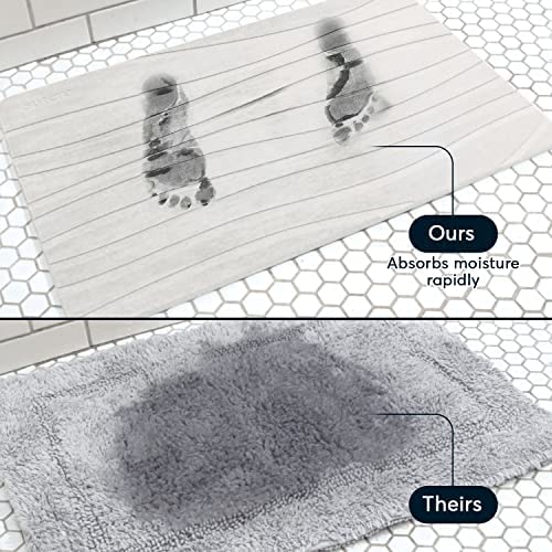SUTERA Stone Bath Mat, Diatomaceous Earth Shower Mat, NonSlip Super
