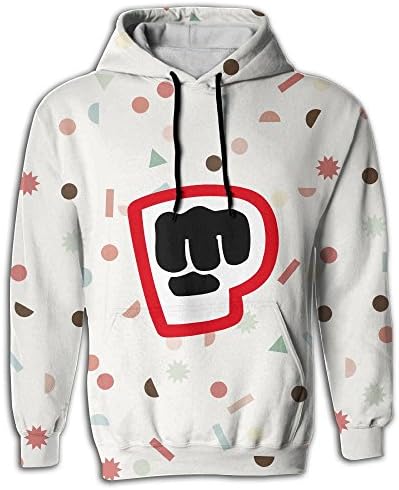 Winter Life Men's PewDiePie Logo Hoodie Digital Print Casual Hoodie Front Pockets