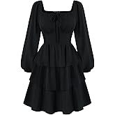 Scarlet Darkness Renaissance Dress for Women Off Shoulder Long Sleeve Medieval Corset Dresses