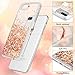 Maxdara Compatible iPhone 6 Plus 6s Plus 7 Plus 8 Plus Case Glitter Liquid Girls Women Case (Screen Protector) Bling Sparkle Luxury Pretty Case for iPhone 6 Plus 6s Plus 7 Plus 8 Plus (Gold Silver)