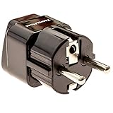 Europe Travel Adapter for European Outlets - Type C, Type E, Type F - Europe Plug Adapter Works in France, Spain, Germany, Netherlands, Belgium, Poland, Russia