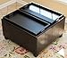 Home Life Leather Espresso Tray Top Storage Ottoman