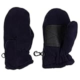 Toddler Fleece Insulated Mittens Boys Girls Velcro Wrist Clips Warm Winter Snow