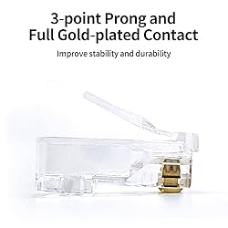 XANHAM 50 Pack Cat 6 Pass Through RJ45 Connector