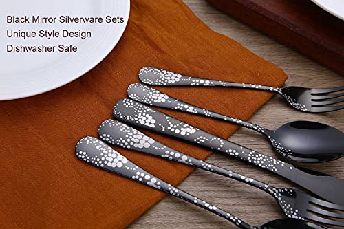 20-Piece-Silverware-Set-Stainless-Steel-Flatware-Cutlery-Set-for-4-Knives-and-Forks-and-Spoons-Sets-Unique-Pattern-Design-Dishwasher-Safe-Black1