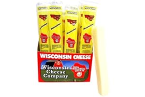 Wisconsin Cheese Company - 100% Wisconsin Muenster Cheese Sticks, 1 oz. (24 Pack) Single Serve Shelf Stable Snack Cheese Sticks. Low Carb & Keto-Friendly. Great for Travel, Hiking, Biking & Lunches