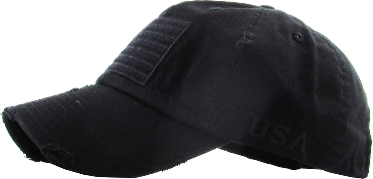 KBVT-209 BLK Tactical Operator with USA Flag Patch US Army Military Baseball Cap Adjustable at  Men’s Clothing store
