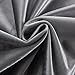 Cherry Home Super Soft Luxury Heavy Velvet Set of 2 Smoky Gray Classic Blackout Curtains Panels Home Theater Grommet Drapes Eyelet, Light Grey, 52 in x 84 in (W x L)