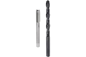 uxcell Tap and Drill Bit Set, 5/16-36 UNS Thread Tap & 9/32" Black Oxide Twist Drill Bit, Straight Flute Tap Tapping Threadin