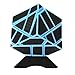 Acekid 3x3 Ghost Cube Advanced Cube Magic Speed Cube Brain Teasers Intelligence Puzzles with Carbon Fiber Sticker for Kids Adults (Blue & Black)