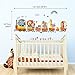 DECOWALL DA-1406A Animal Trains Kids Wall Stickers Wall Decals Peel and Stick Removable Wall Stickers for Kids Nursery Bedroom Living Room décor